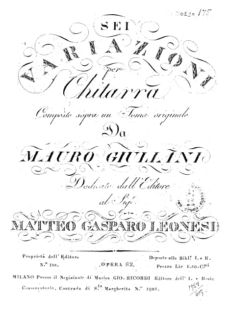 First page of 6 Variations