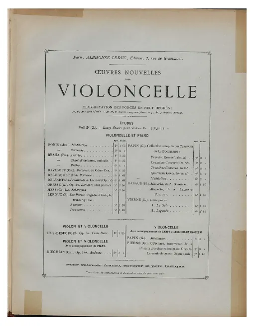First page of Cello Sonata