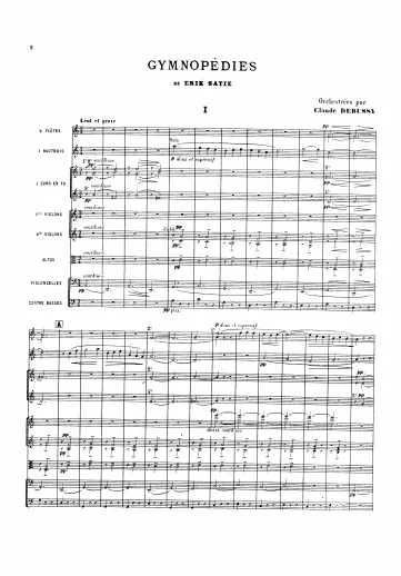 First page of Trois Gymnopédies