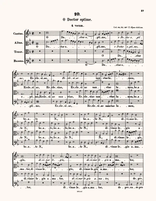 First page of O doctor optime