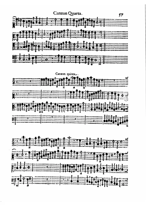 First page of Canzon sopra Nono tono