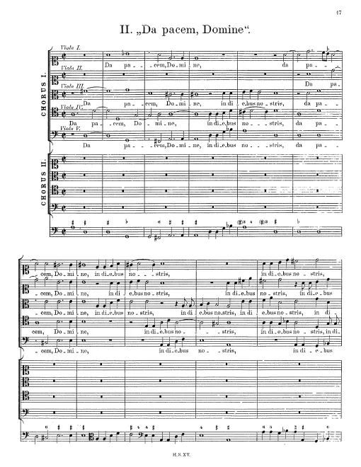 First page of Da pacem, Domine