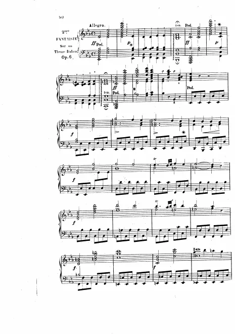First page of Fantaisie sur l'air 'Pria ch'io l'impegno'