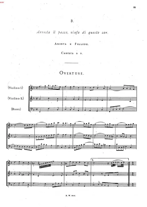 First page of Aminta e Fillide