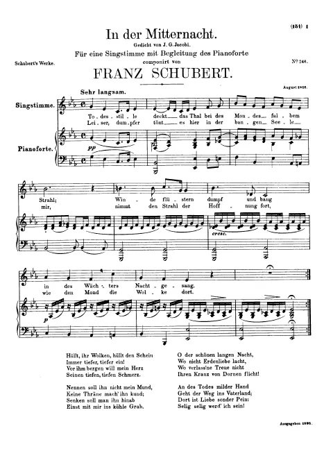 First page of In der Mitternacht