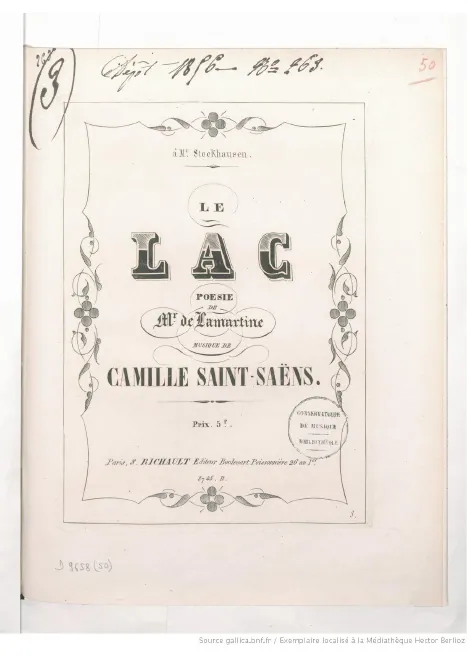 First page of Le lac
