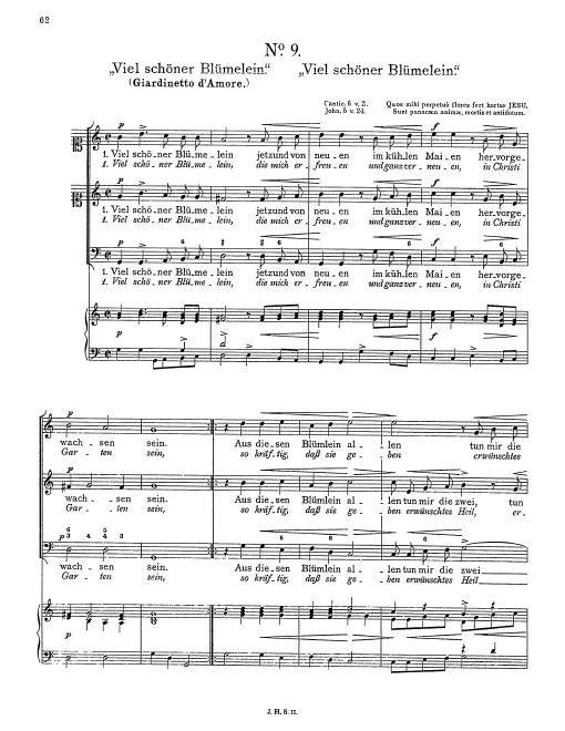 First page of Viel schöner Blümelein. Giardinetto d’Amore