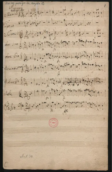 First page of Symphony No.63 in C major