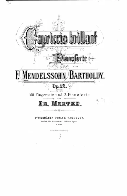 First page of Capriccio brillant
