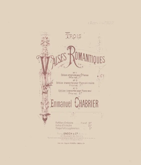 First page of Trois valses romantiques