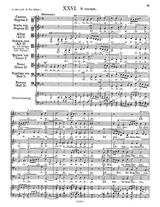 First page of Alleluia. Ich danke dem Herren