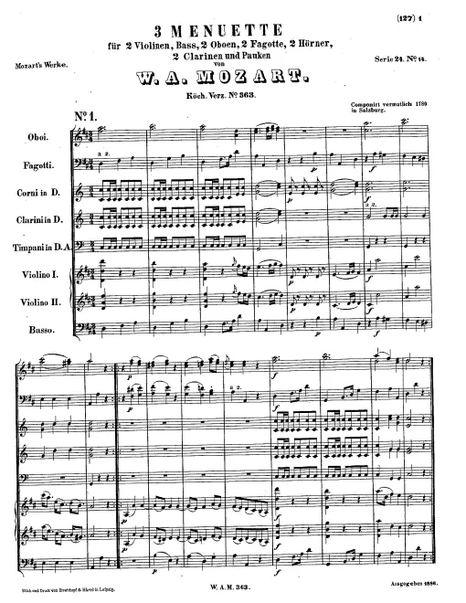 First page of 3 Minuets