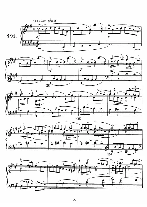First page of Keyboard Sonata in A major
