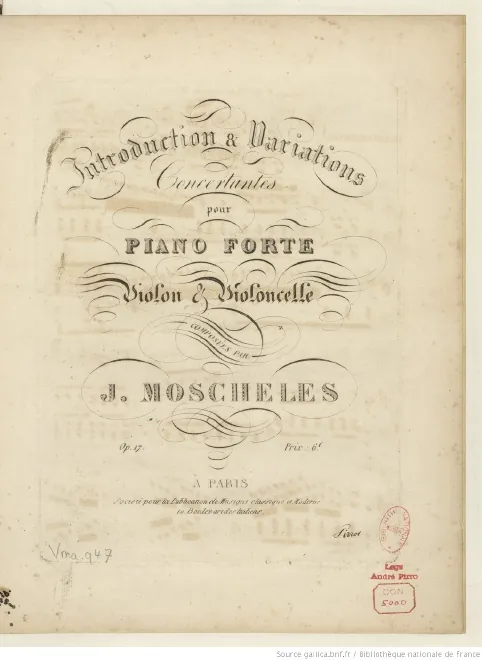 First page of Introduction et Variations concertantes