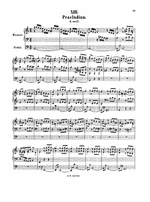 First page of Prelude in A minor