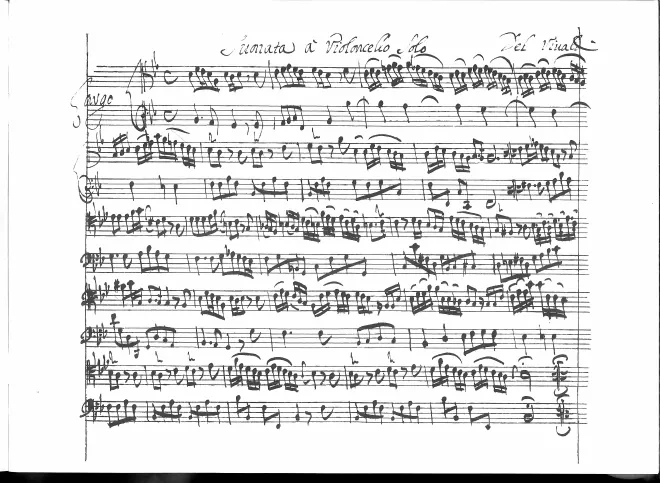 First page of Cello Sonata in B-flat major