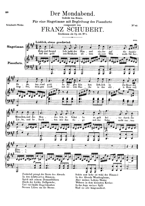 First page of Der Mondabend
