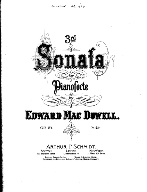 First page of Piano Sonata No.3