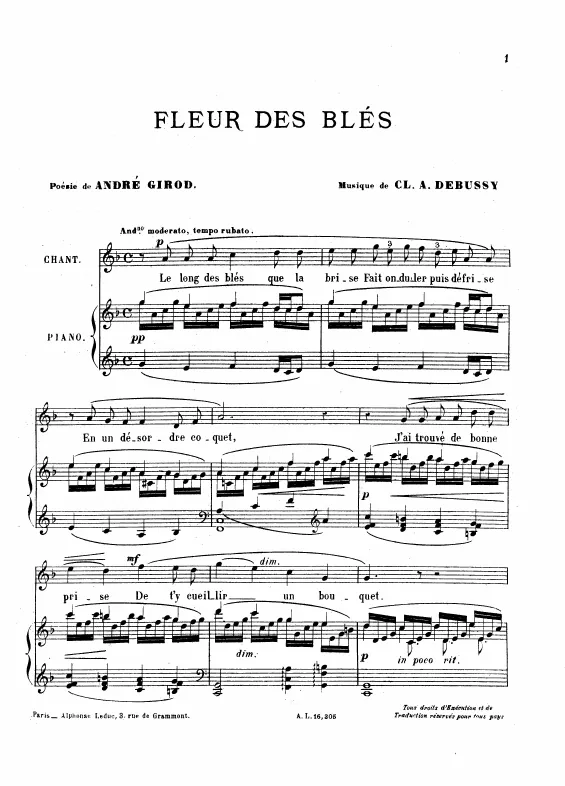 First page of Fleur des blés