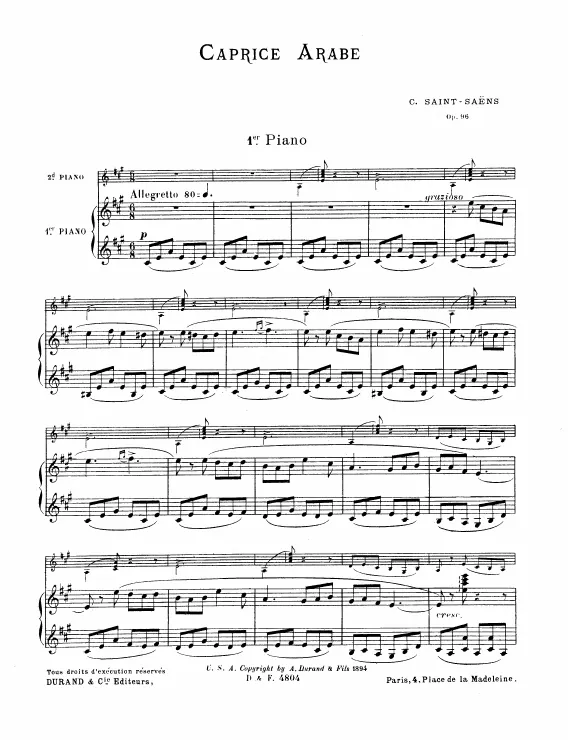 First page of Caprice arabe