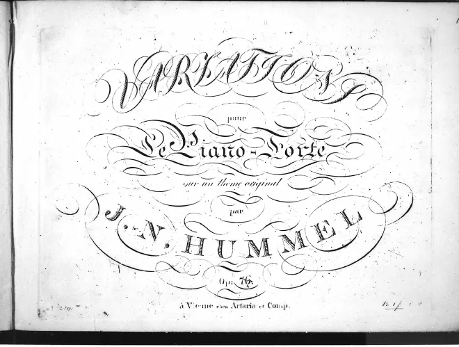 First page of Variations sur un theme original