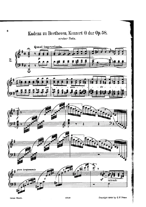 First page of Piano Concerto No.4