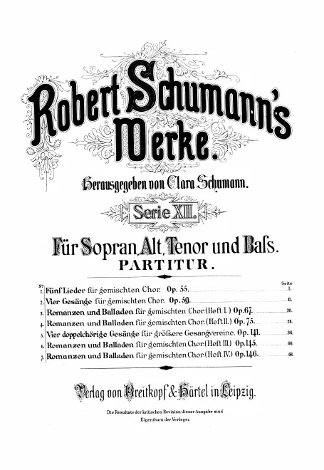 First page of 5 Lieder