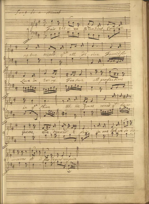 First page of Fair Eliza beauteous creature