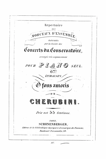 First page of O fons amoris