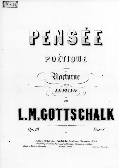 First page of Pensée poétique