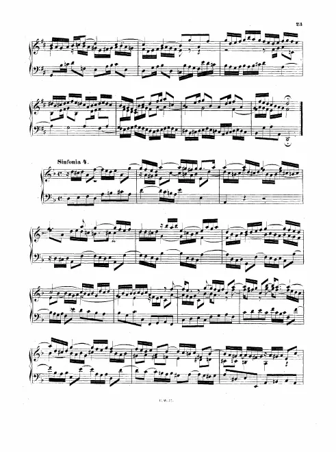 First page of Sinfonia in D minor