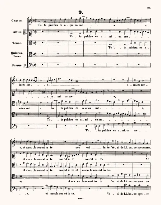 First page of Tota pulchra es