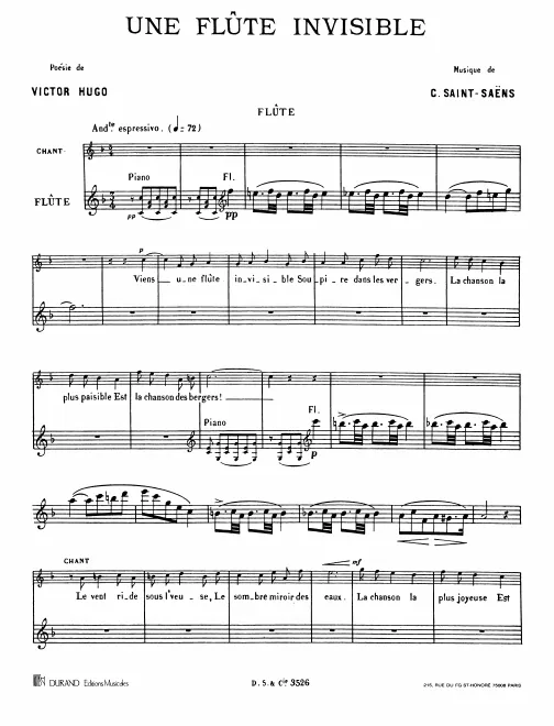 First page of Une flûte invisible