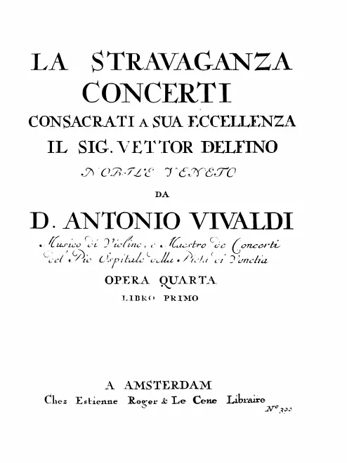 First page of La stravaganza
