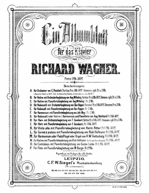 First page of In das Album der Fürstin Metternich