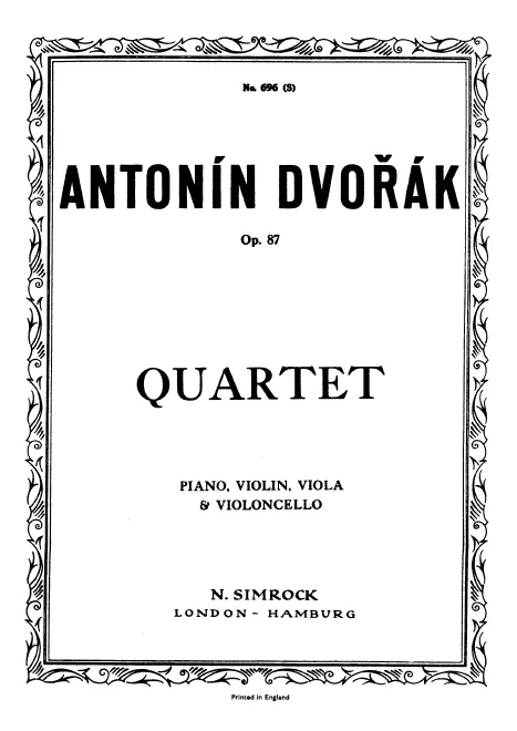 First page of Piano Quartet No.2