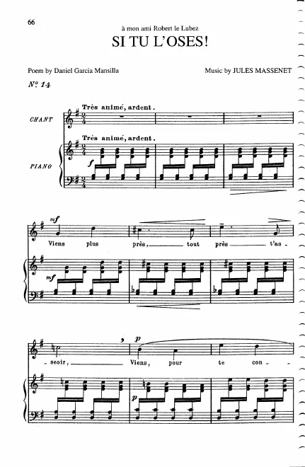 First page of Si tu l'oses