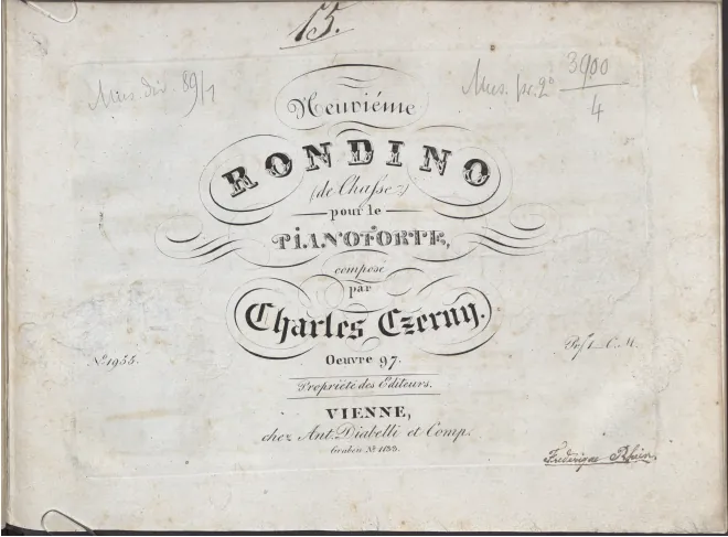 First page of Rondino No.9 de chasse