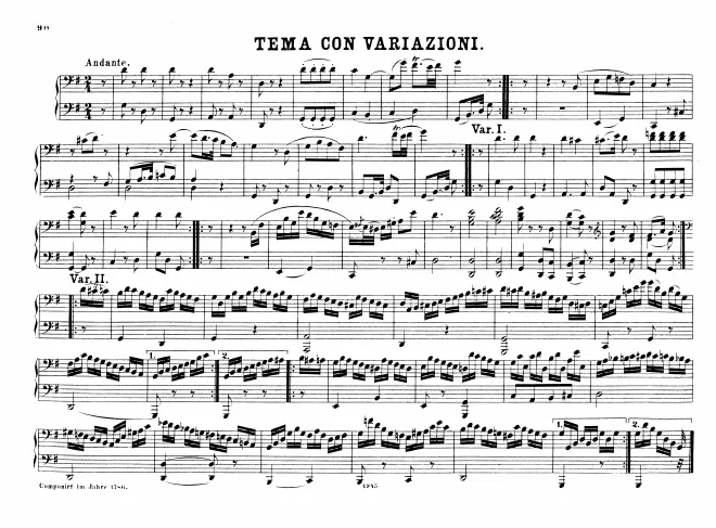 First page of Variations