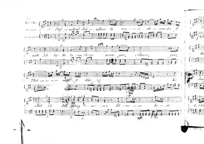 First page of O fließ, ja wallend fließ in Zähren