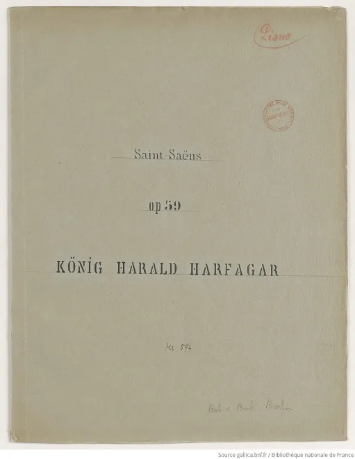 First page of König Harald Harfagar