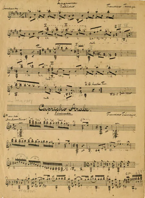 First page of Lágrima