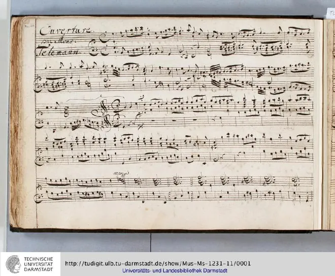 First page of Ouverture in C major