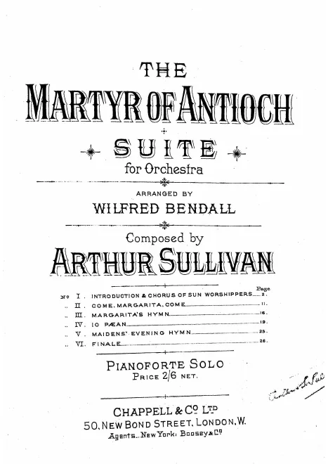 First page of The Martyr of Antioch, Suite for Orchestra