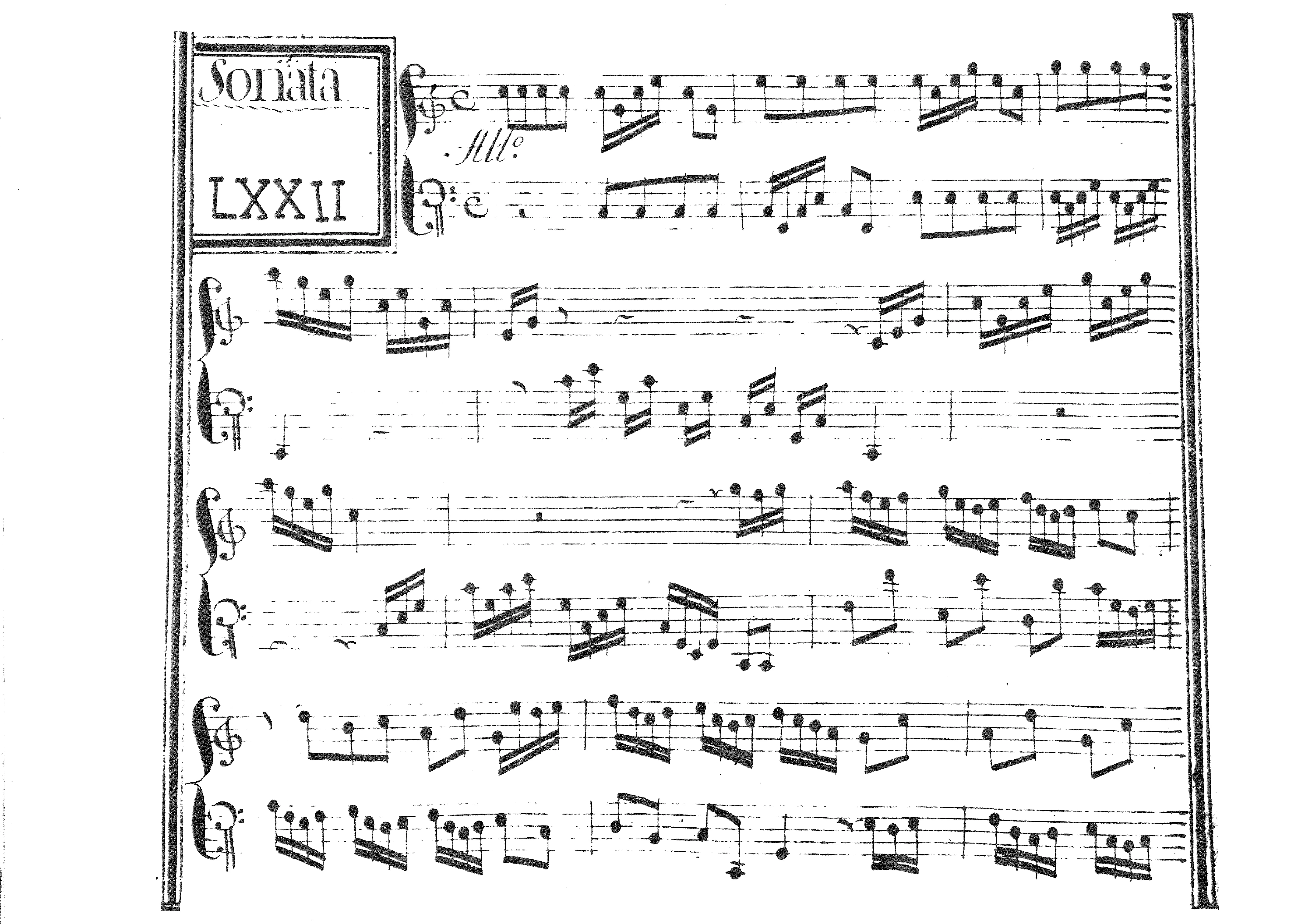 First page of Keyboard Sonata in C major