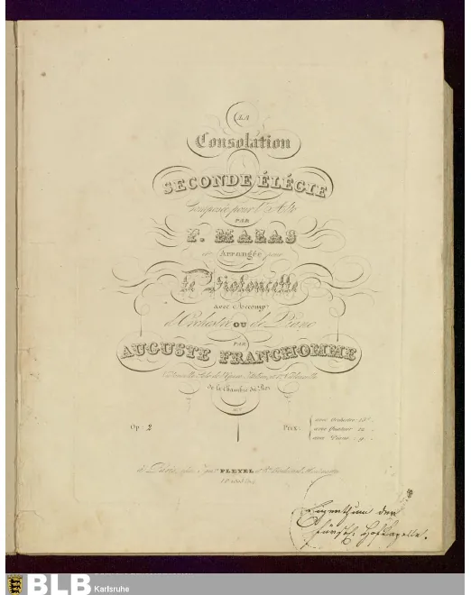 First page of La Consolation