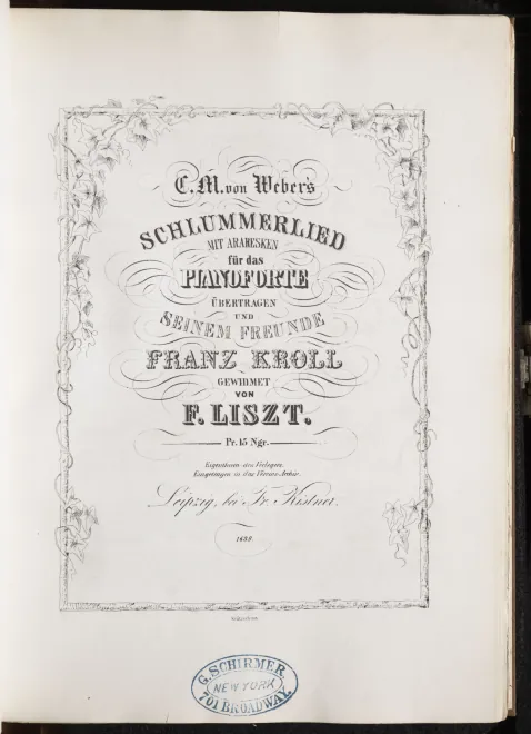 First page of Schlummerlied mit Arabesken