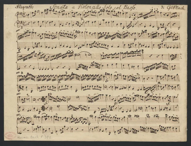 First page of Cello Sonata in G major
