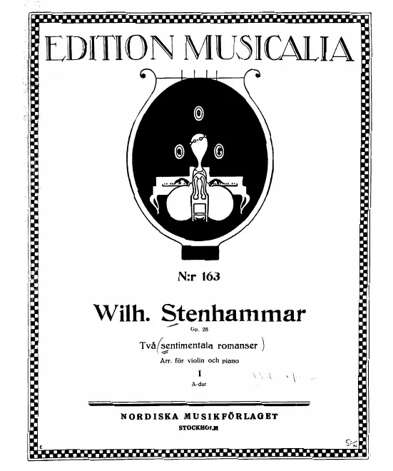 First page of Två sentimentala romanser