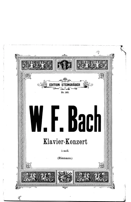 First page of Harpsichord Concerto in A minor